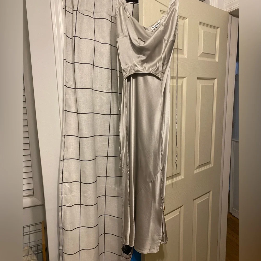 Reformation Silver Satin Dress - Picture 11 of 11